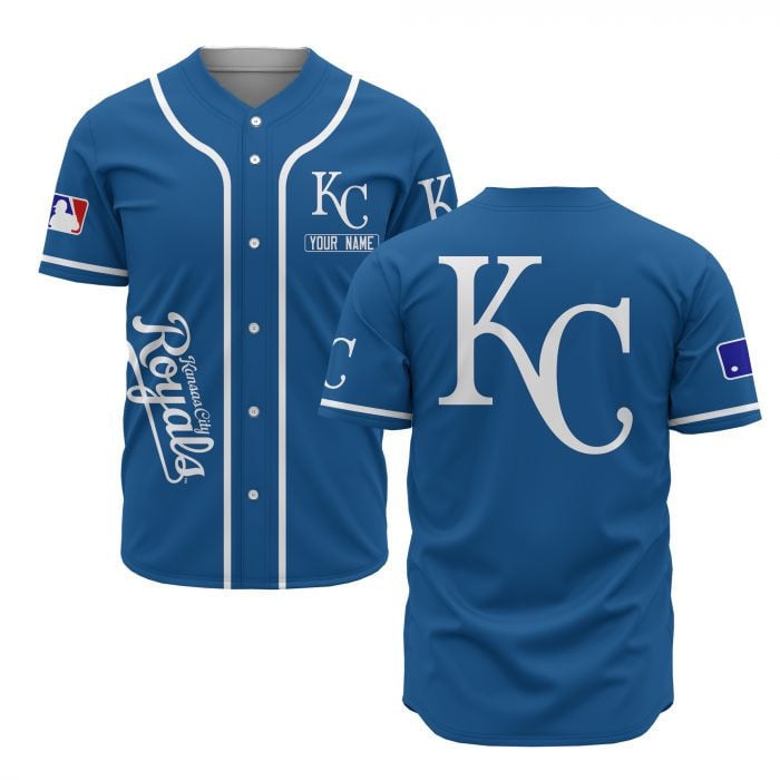 Kansas City Royals Custom Name Baseball Jersey - Blue