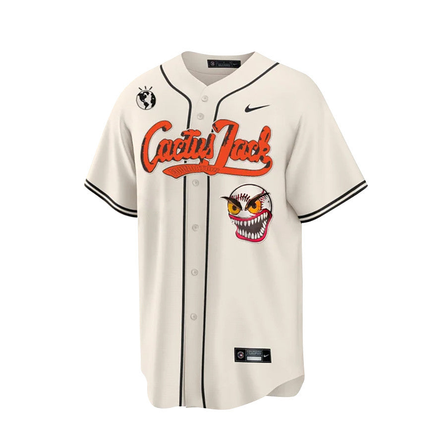 Houston Astros Cactus Jack Men Jersey Customized - Cream