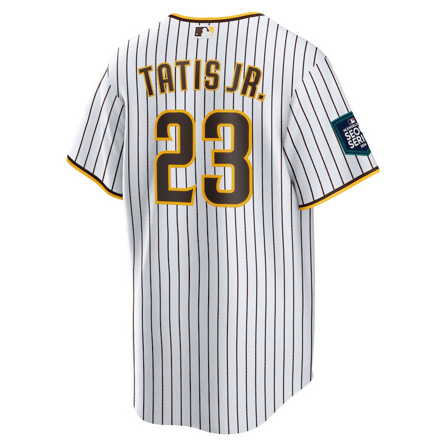 Fernando Tatis Jr. 23 San Diego Padres 2024 MLB World Tour Seoul Series Home Player Men Jersey - White
