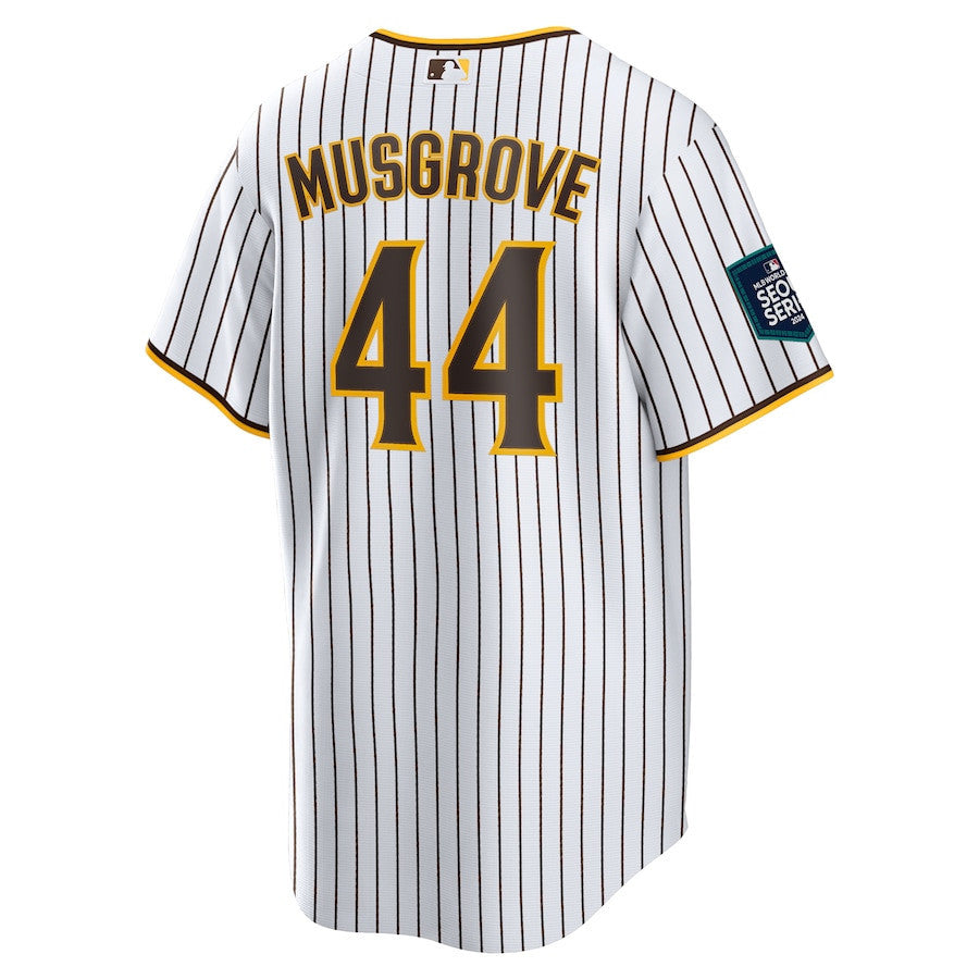 Joe Musgrove 44 San Diego Padres 2024 MLB World Tour Seoul Series Home Player Men Jersey - White