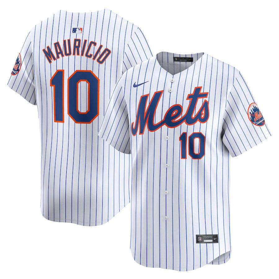 Ronny Mauricio 10 New York Mets Home Limited Player Men Jersey - White