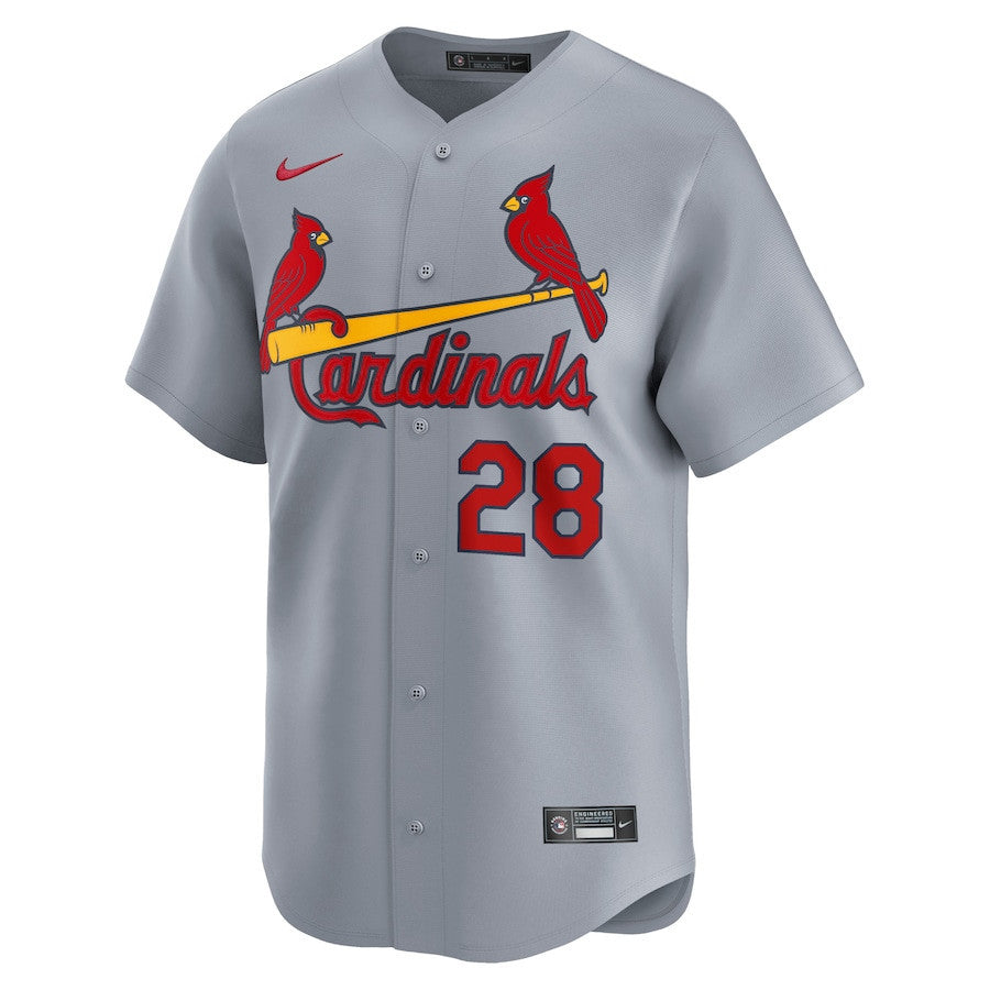 Nolan Arenado 28 St. Louis Cardinals Away Limited Player Men Jersey - Gray