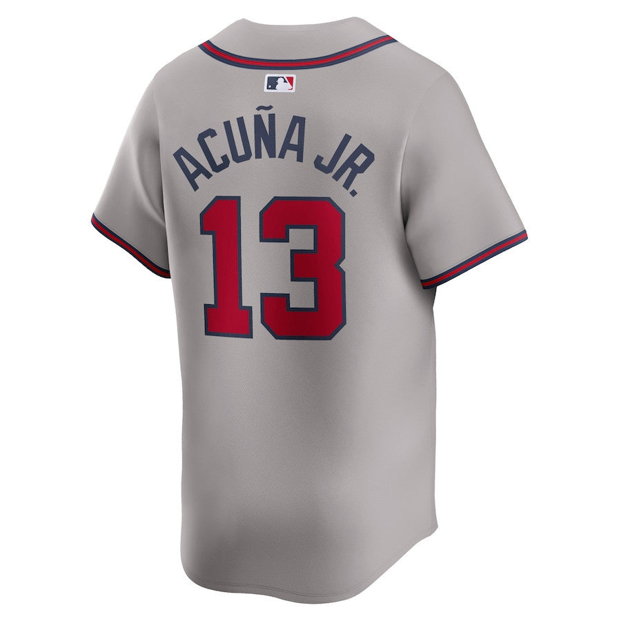 Ronald Acuña Jr. 13 Atlanta Braves Away Limited Player Men Jersey - Gray