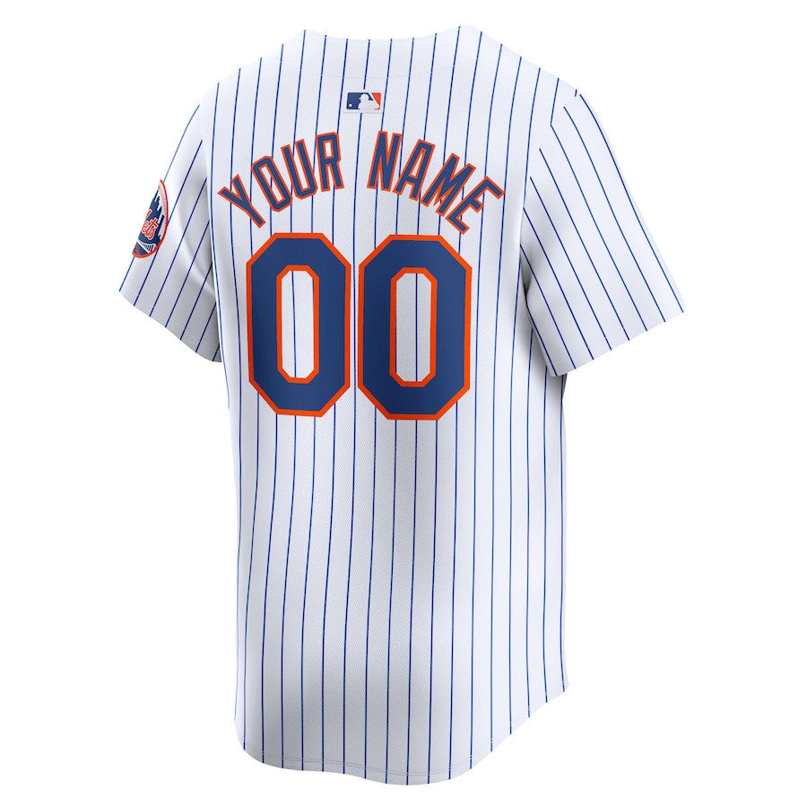 New York Mets Home Limited Custom YOUTH Jersey - White