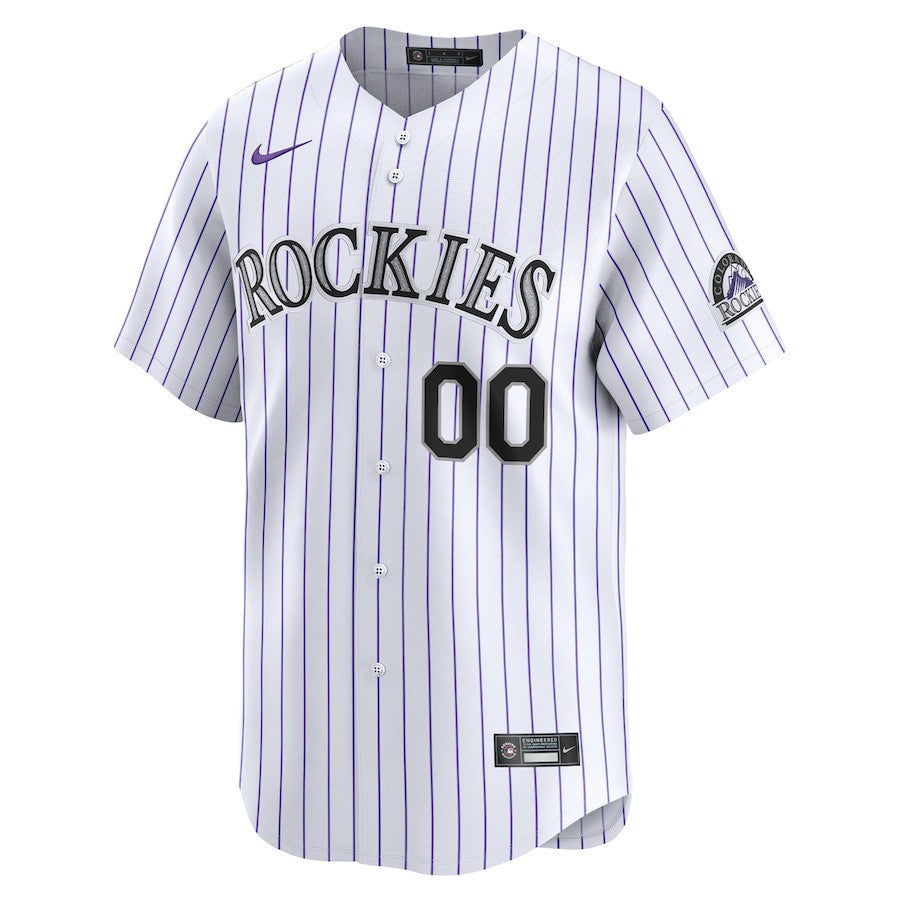 Colorado Rockies Home Limited Custom YOUTH Jersey - White
