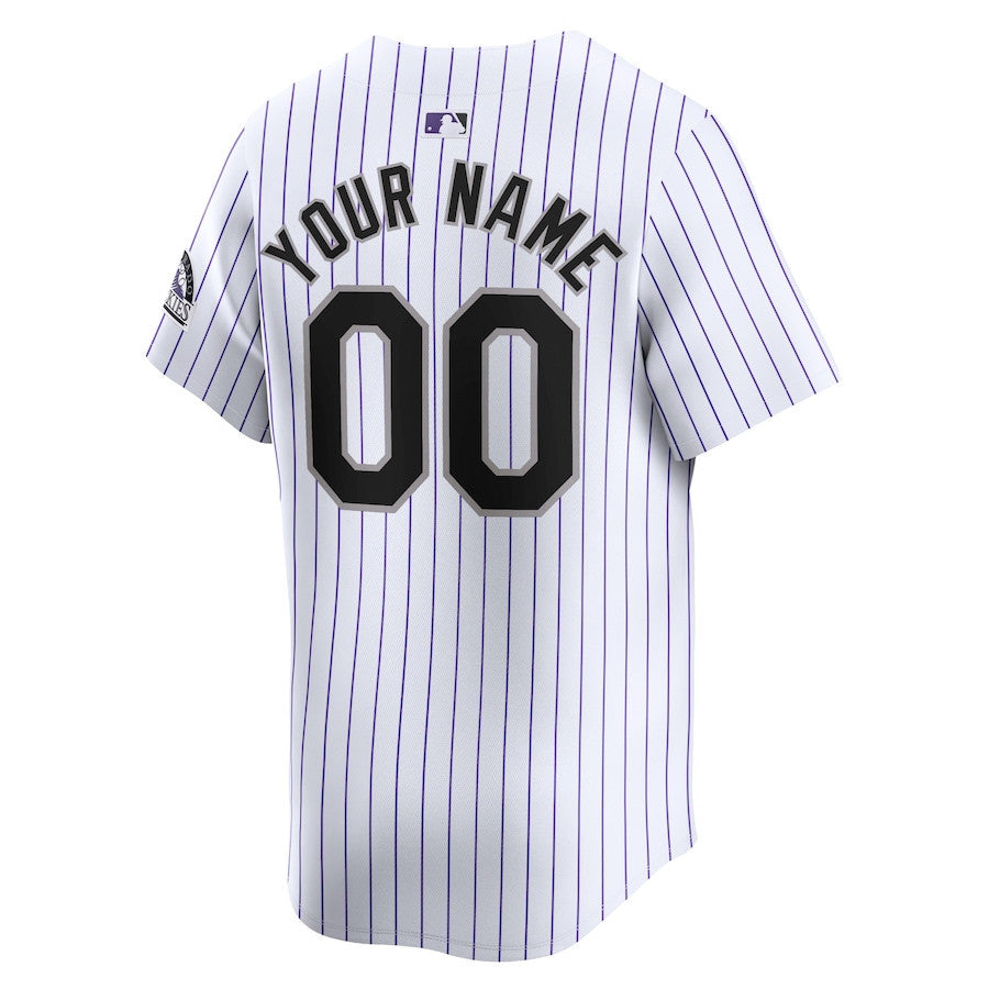 Colorado Rockies Home Limited Custom YOUTH Jersey - White