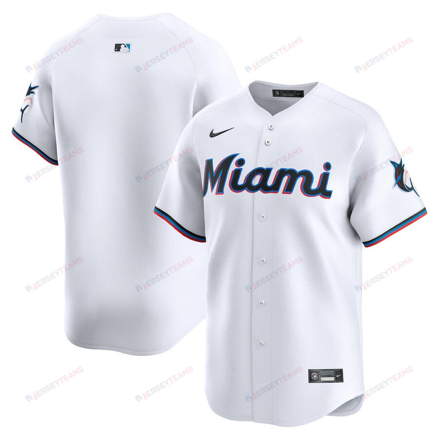 Miami Marlins Home Limited YOUTH Jersey - White