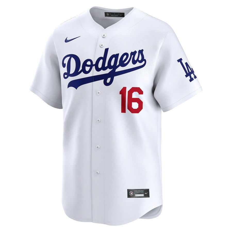 Will Smith 16 Los Angeles Dodgers Home Limited Men Jersey - White