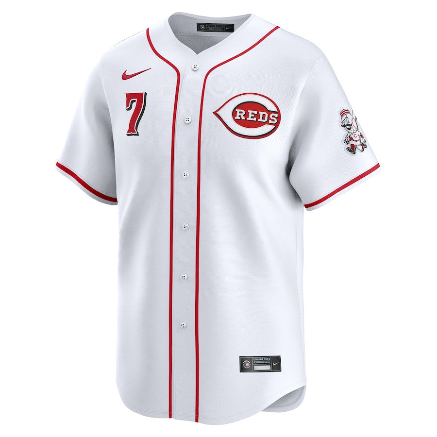 Spencer Steer 7 Cincinnati Reds Home Limited Men Jersey - White
