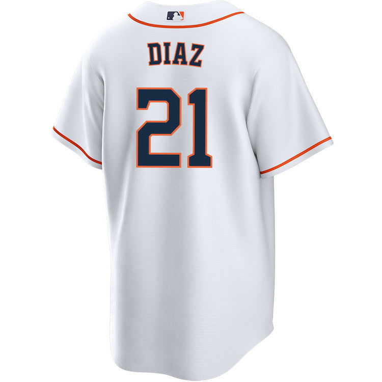 Yainer Diaz 21 Houston Astros Home Men Jersey - White