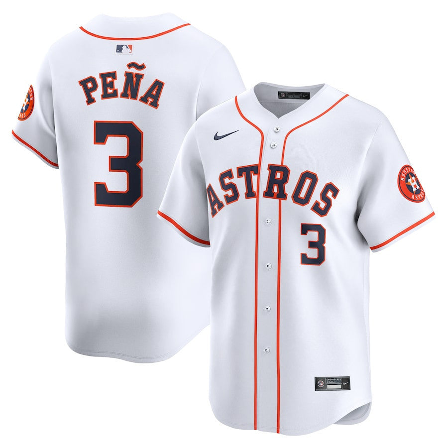 Jeremy Peña 3 Houston Astros Home Limited Men Jersey - White