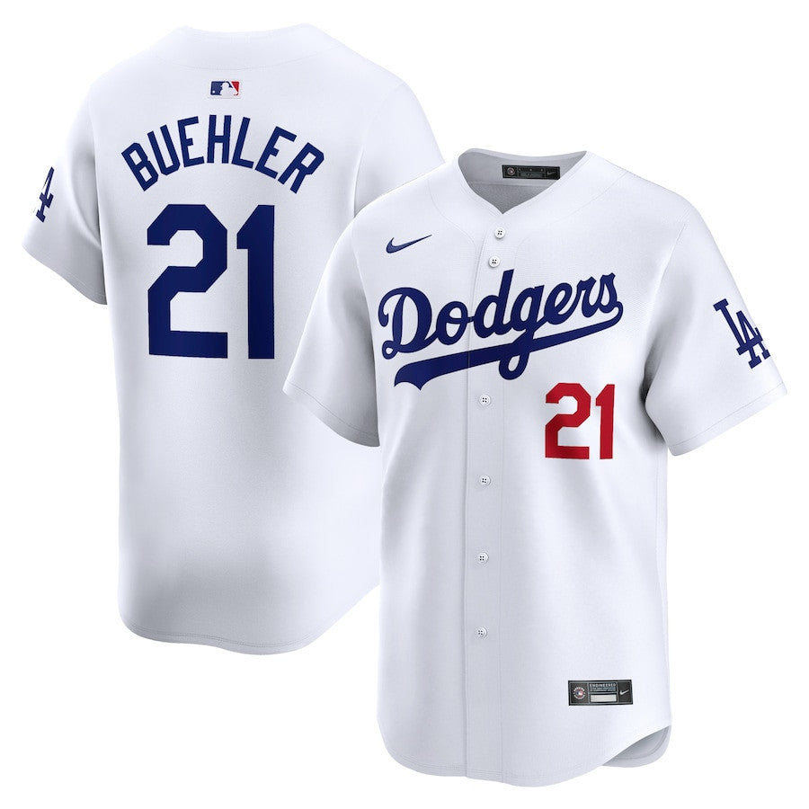 Walker Buehler 21 Los Angeles Dodgers Home Limited Men Jersey - White