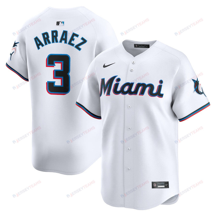 Luis Arraez 3 Miami Marlins Home Limited Player Men Jersey - White
