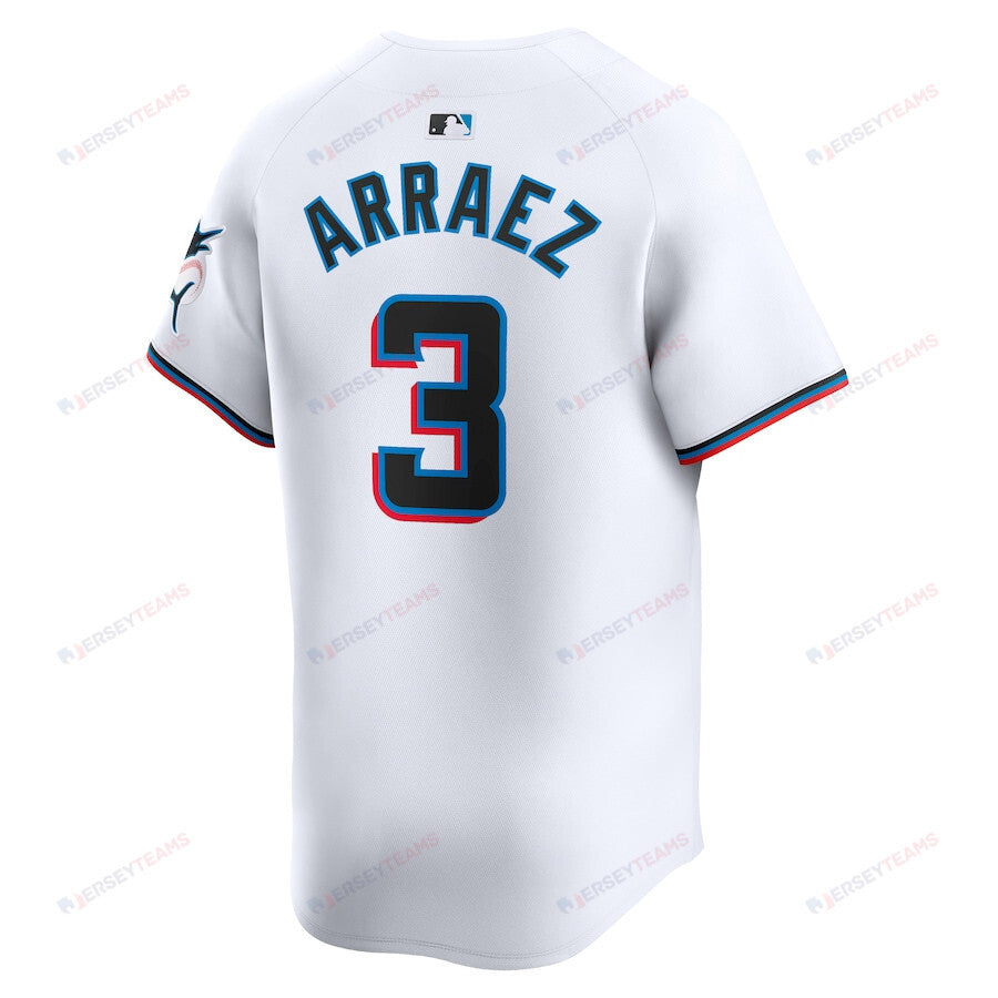 Luis Arraez 3 Miami Marlins Home Limited Player Men Jersey - White