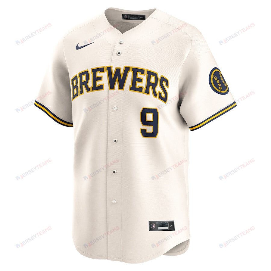Jake Bauers 9 Milwaukee Brewers Home Limited Player Men Jersey - Cream