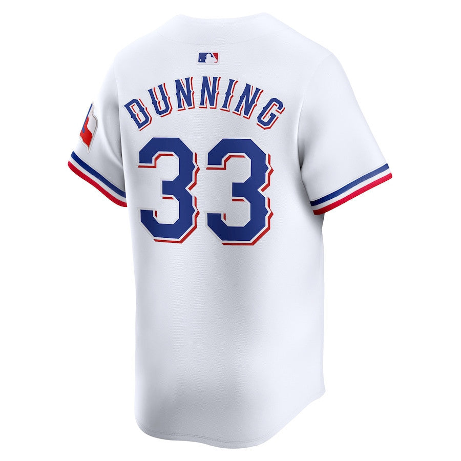 Dane Dunning 33 Texas Rangers Home Limited Player Men Jersey - White