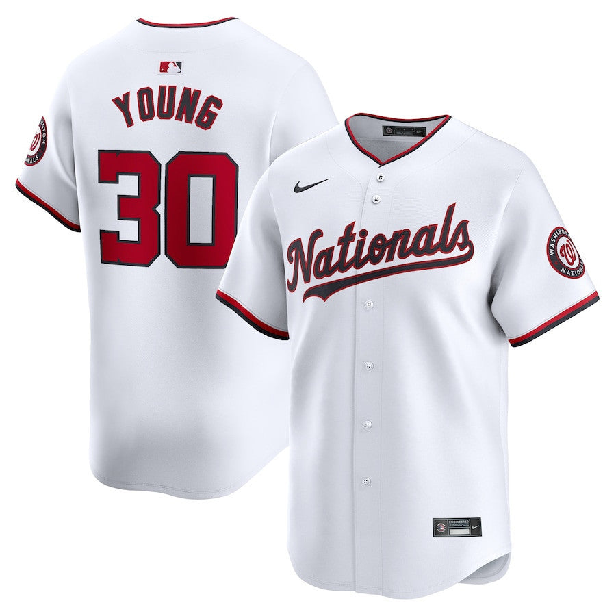 Jacob Young 30 Washington Nationals Home Limited Player Men Jersey - White
