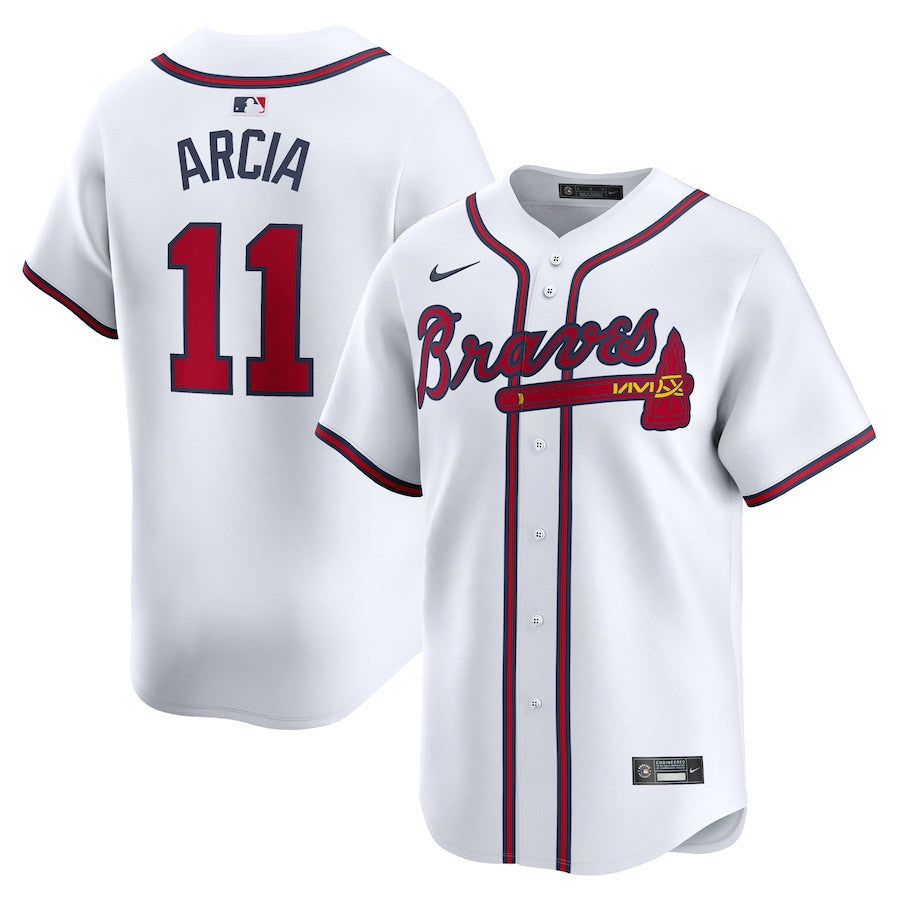 Orlando Arcia 11 Atlanta Braves Home Limited Player Men Jersey - White