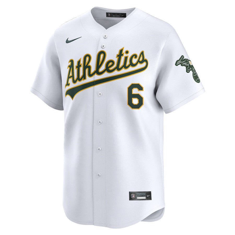Jordan Diaz 6 Oakland Athletics Home Limited Player Men Jersey - White