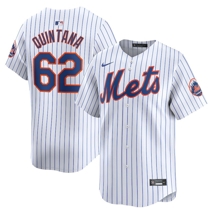 Jose Quintana 62 New York Mets Home Limited Player Men Jersey - White