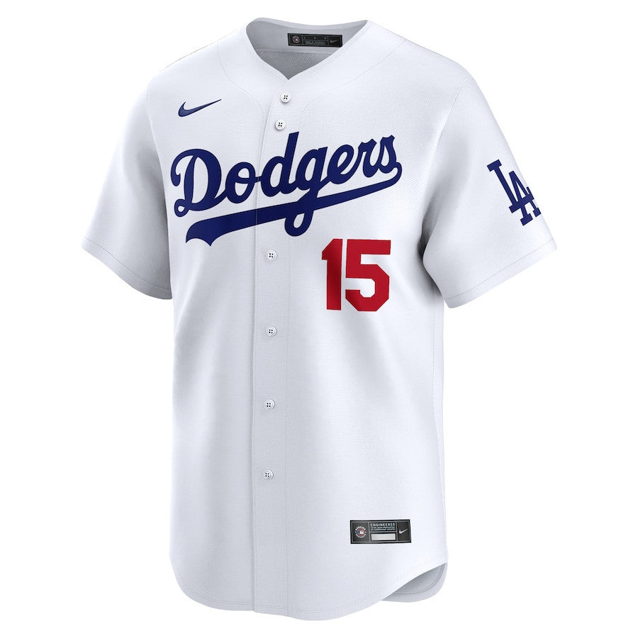Austin Barnes 15 Los Angeles Dodgers Home Limited Player Men Jersey - White