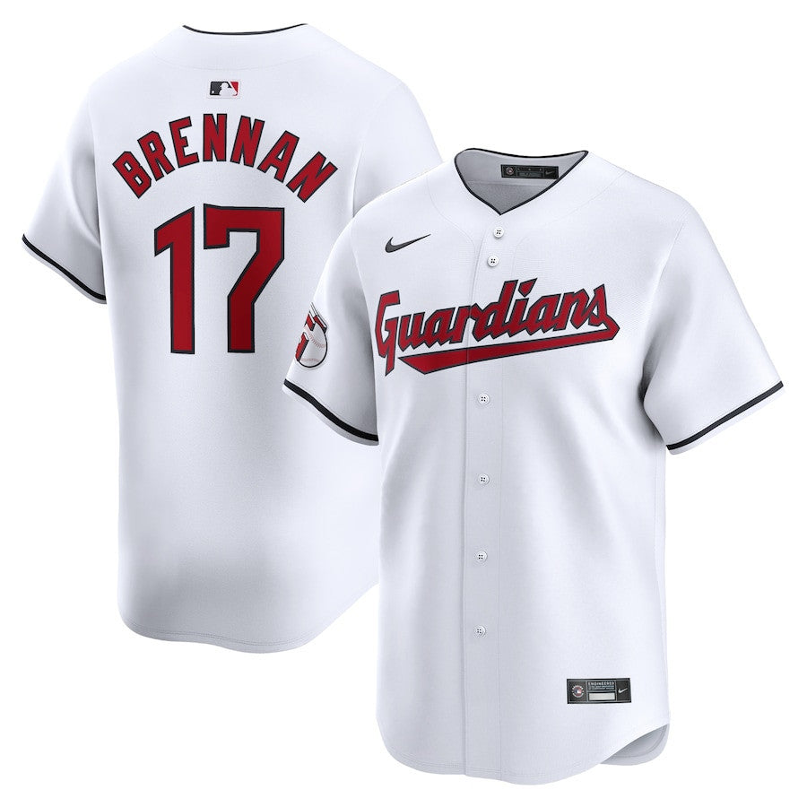 Will Brennan 17 Cleveland Guardians Home Limited Player Men Jersey - White