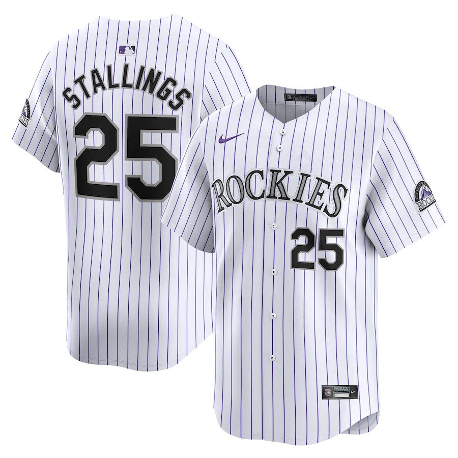 Jacob Stallings 25 Colorado Rockies Home Limited Player Men Jersey - White