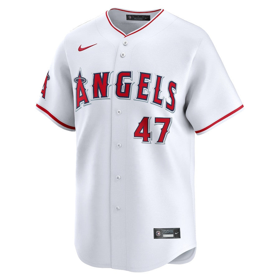 Griffin Canning 47 Los Angeles Angels Home Limited Player Men Jersey - White