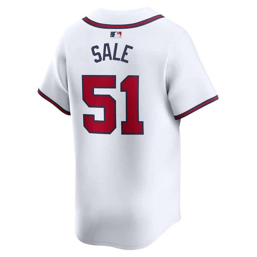 Chris Sale 51 Atlanta Braves Home Limited Player Men Jersey - White