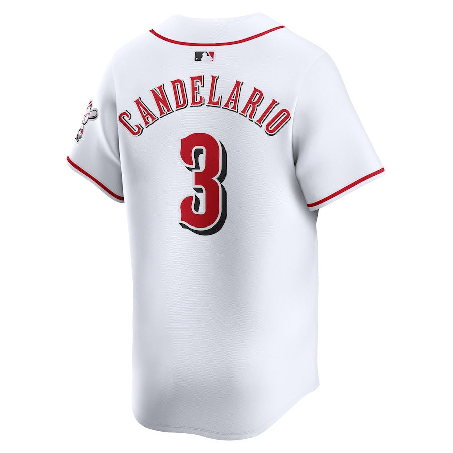 Jeimer Candelario 3 Cincinnati Reds Home Limited Player Men Jersey - White