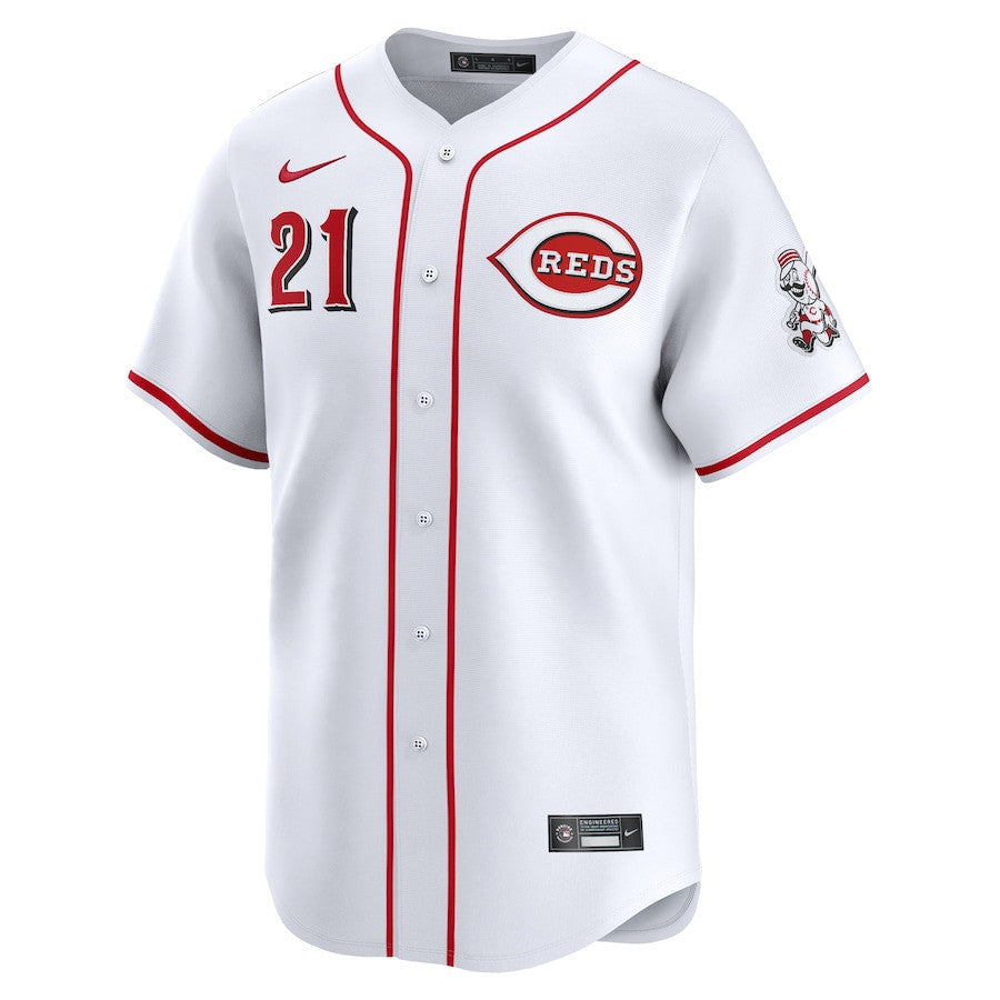 Hunter Greene 21 Cincinnati Reds Home Limited Player Men Jersey - White
