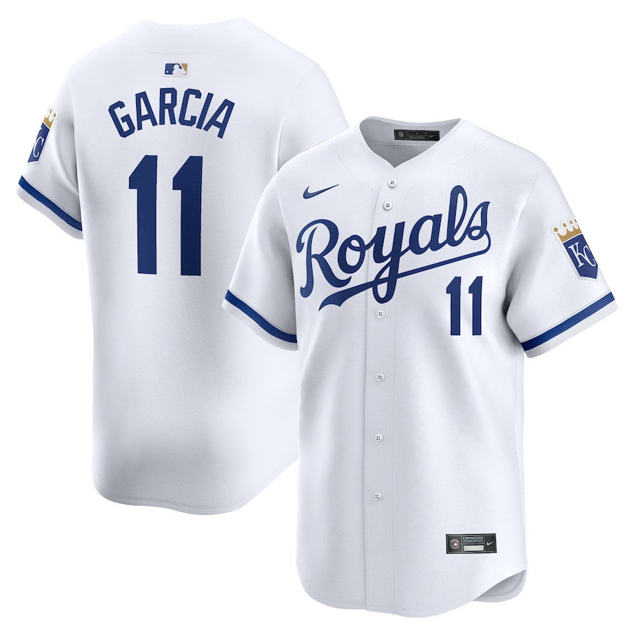 Maikel Garcia 11 Kansas City Royals Home Limited Player Men Jersey - White