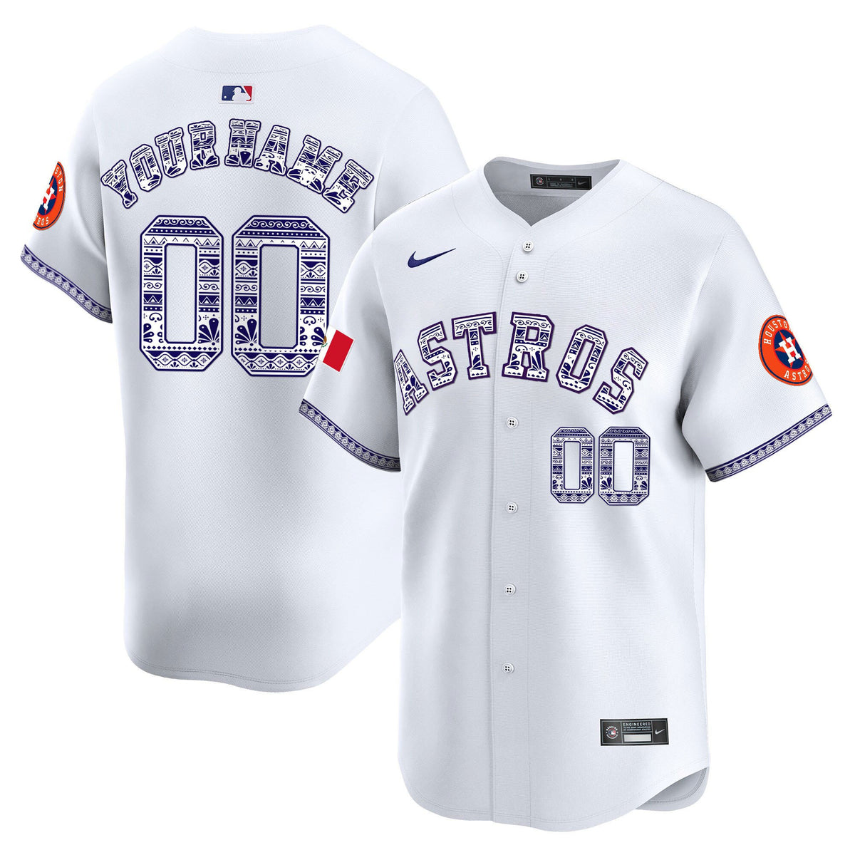 Houston Astros Mexico Custom Men Jersey - White