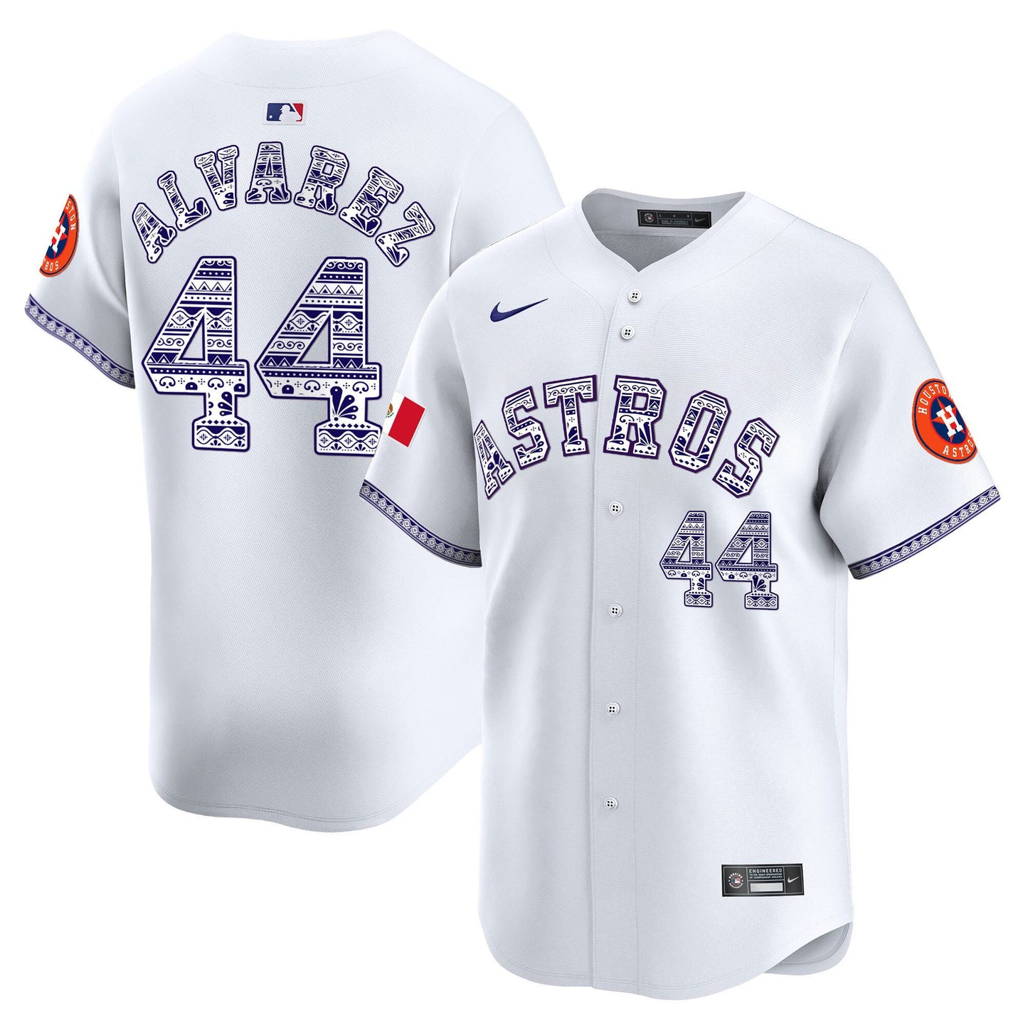 Yordan Álvarez 44 Houston Astros Mexico Men Jersey - White