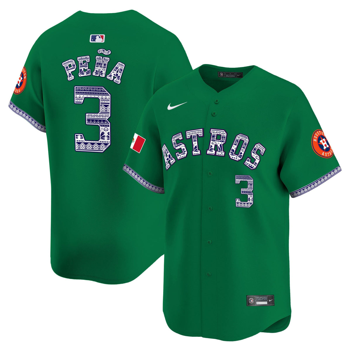 Jeremy Pena 3 Houston Astros Mexico Men Jersey - Green