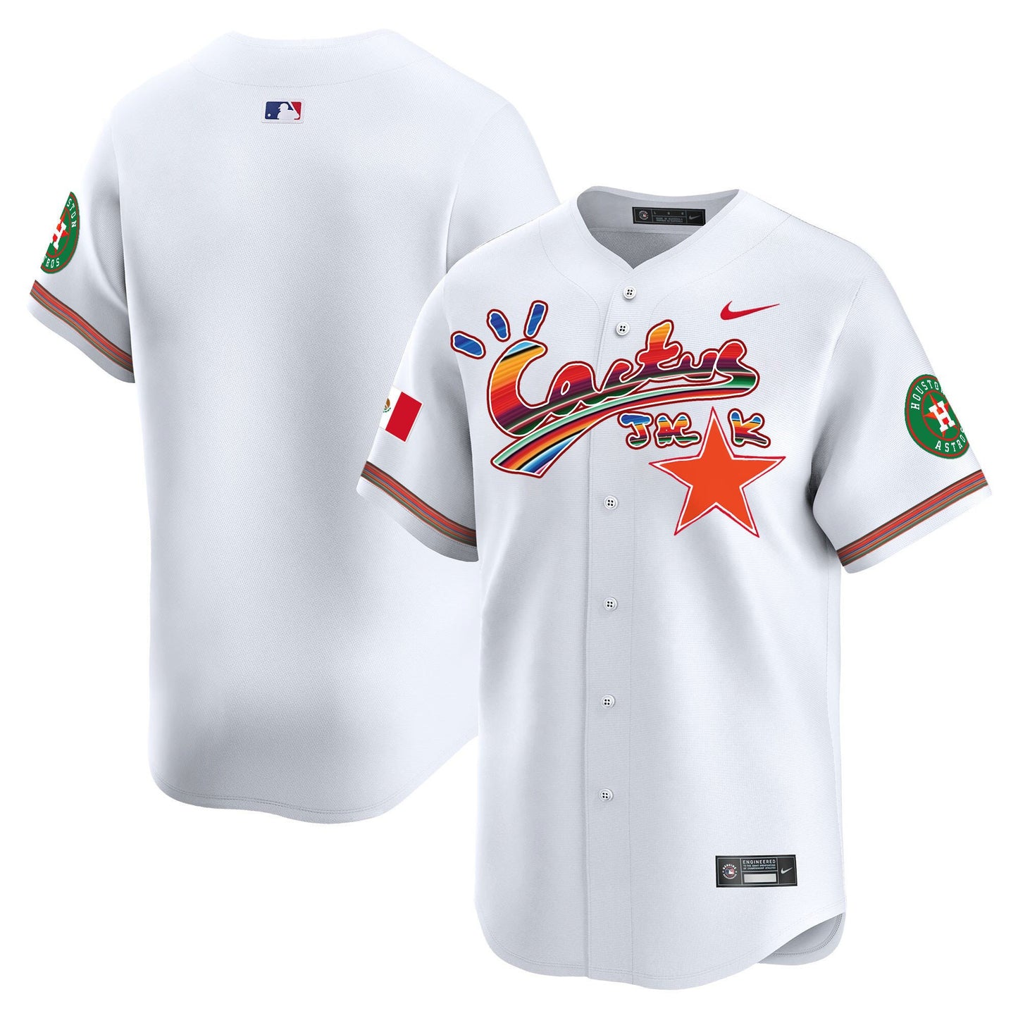 Houston Astros Mexico Cactus Jack Men Jersey - White