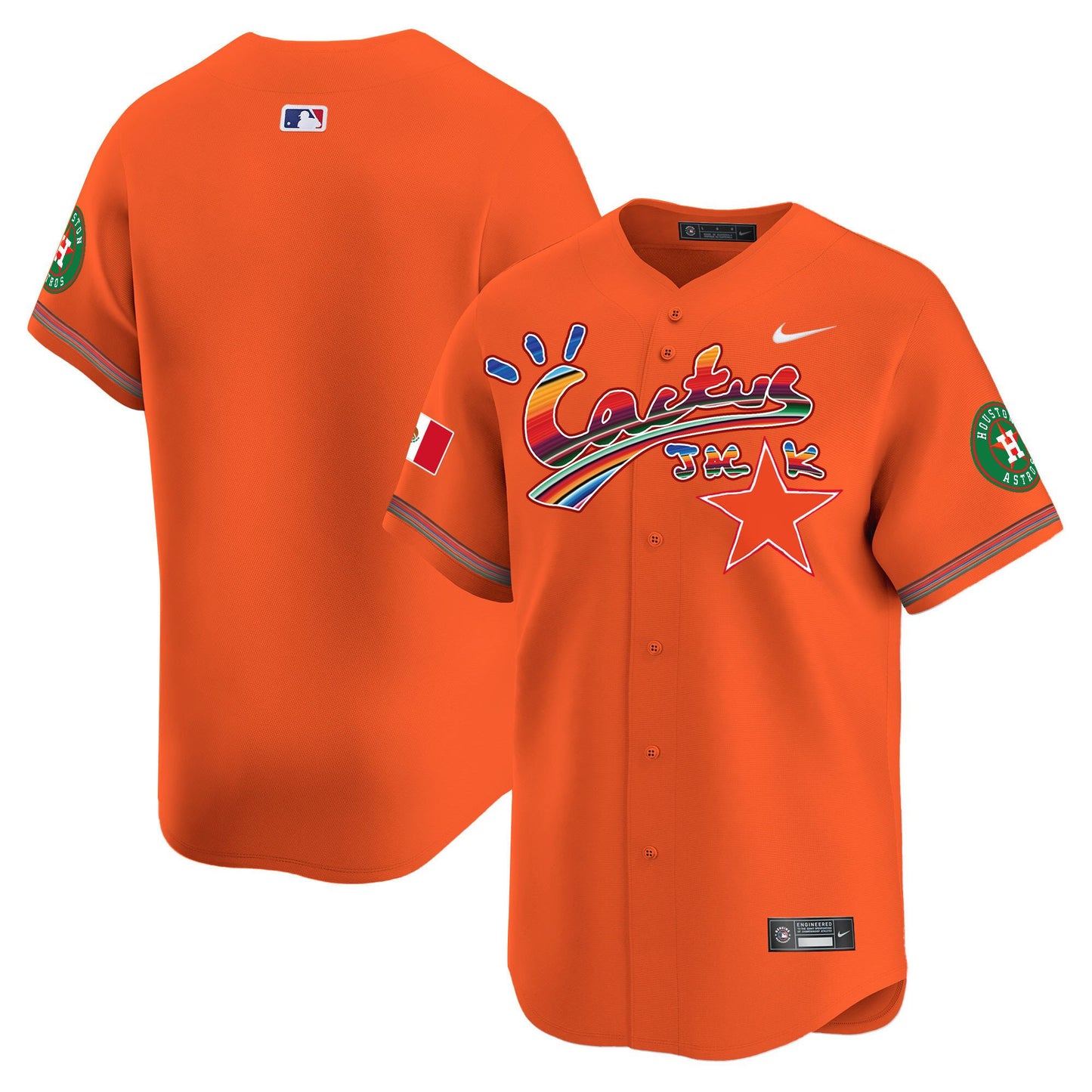 Houston Astros Mexico Cactus Jack Men Jersey - Orange