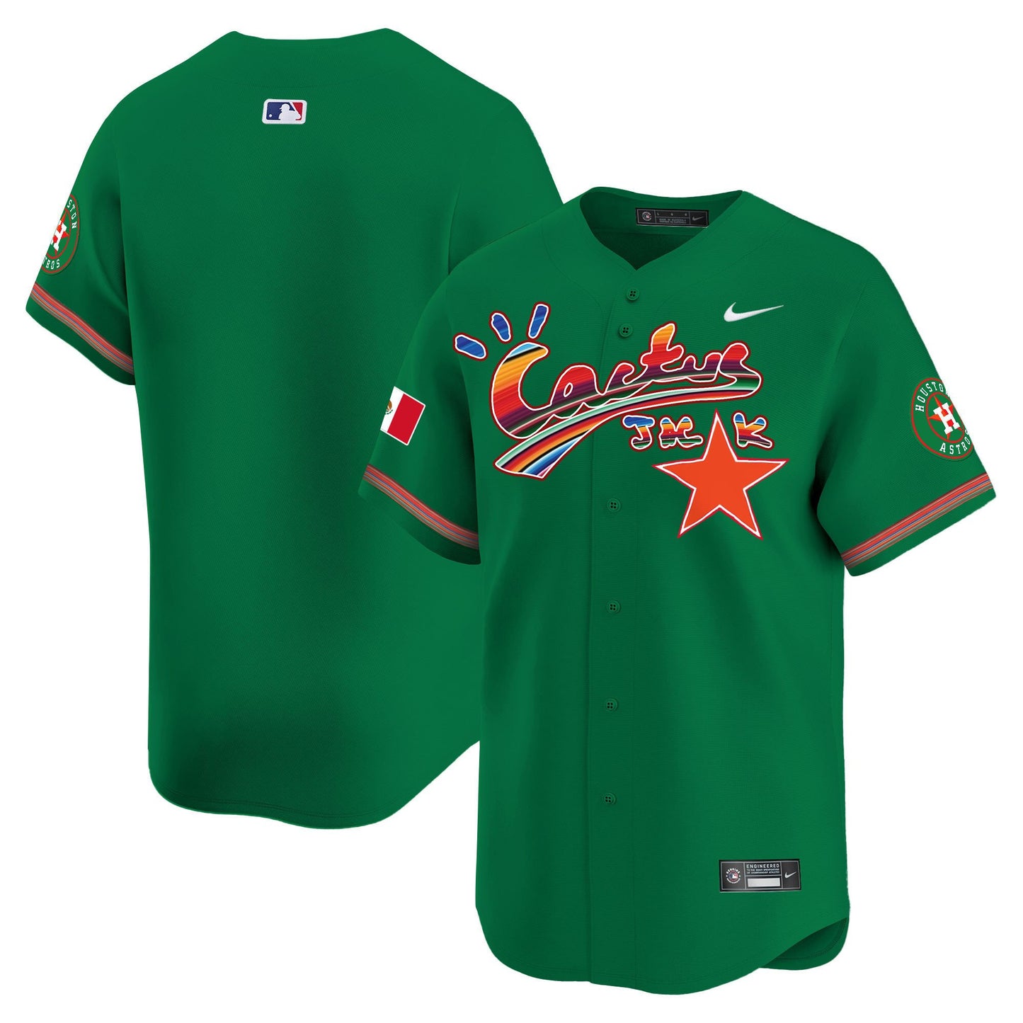 Houston Astros Mexico Cactus Jack Men Jersey - Green