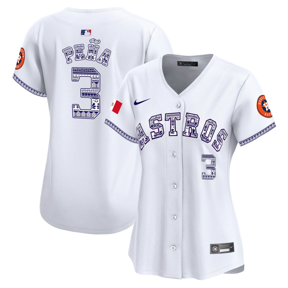 Jeremy Pena 3 Houston Astros Mexico Women Jersey - White
