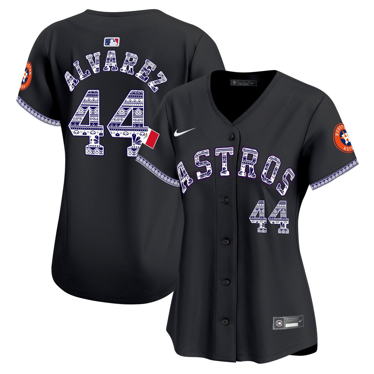 Yordan Álvarez 44 Houston Astros Mexico Women Jersey - Black