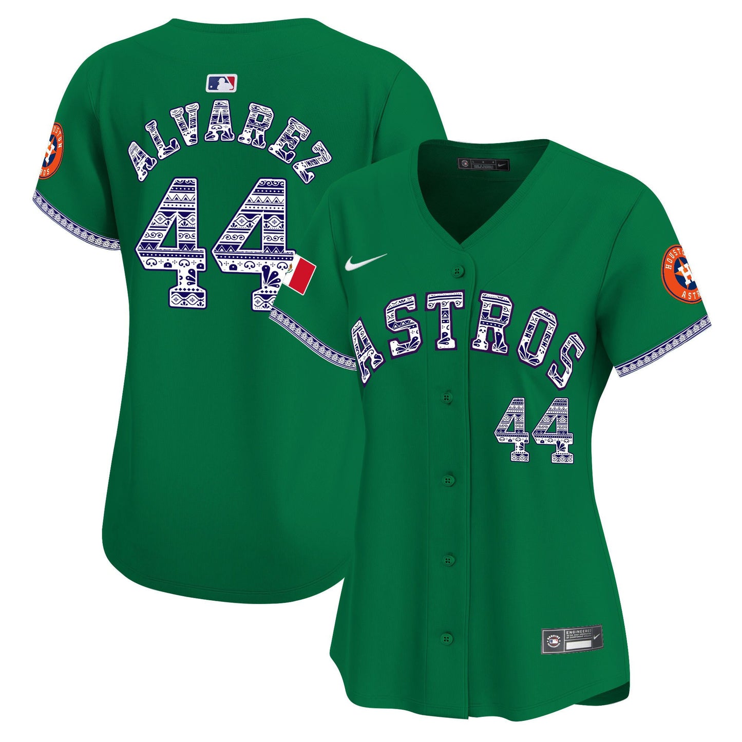 Yordan Álvarez 44 Houston Astros Mexico Women Jersey - Green