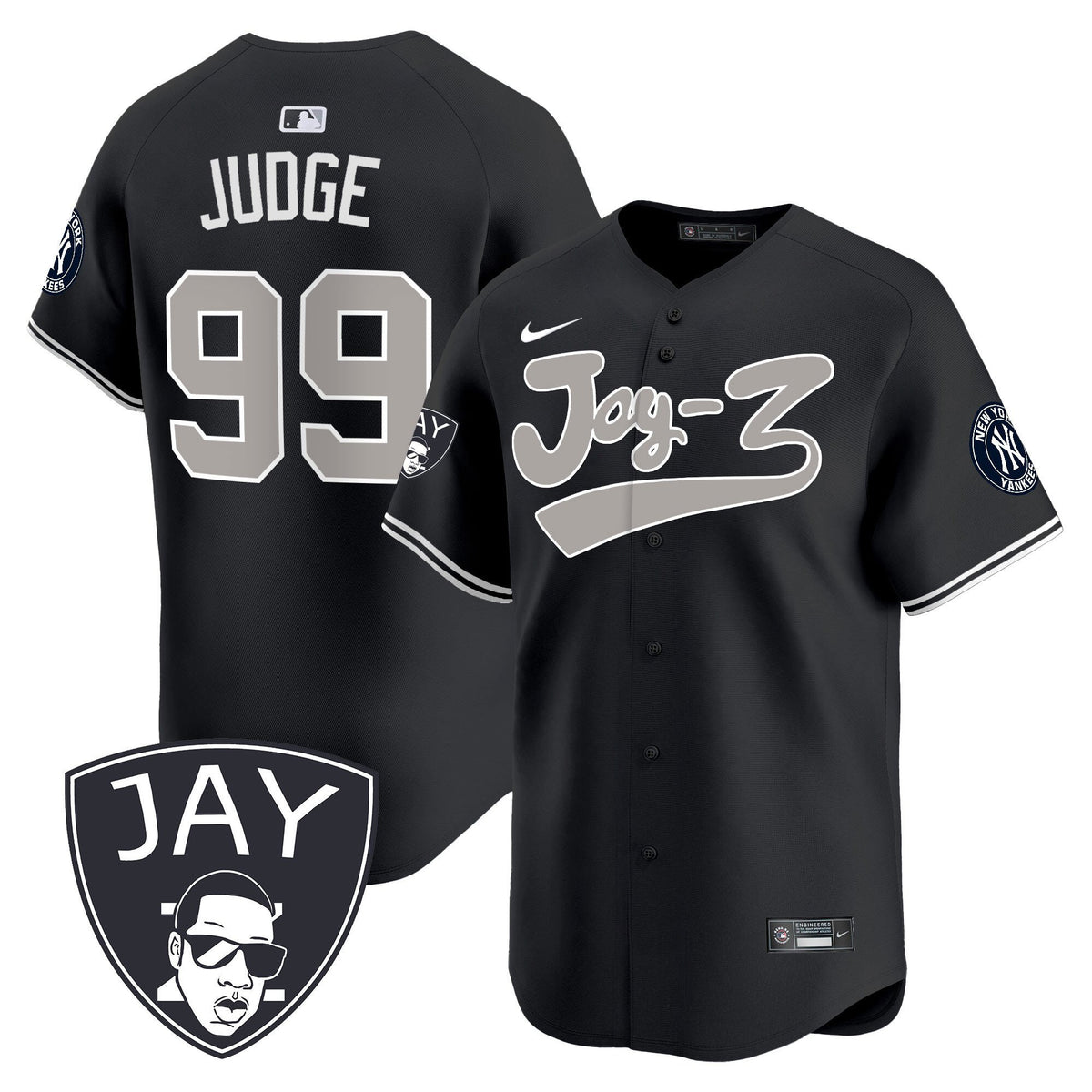 Aaron Judge 99 New York Yankees Jay-Z Men Jersey - Black