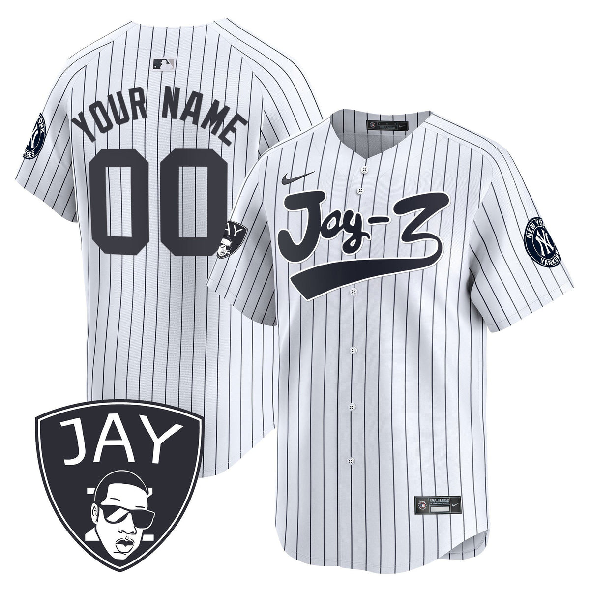 New York Yankees Jay-Z Custom Men Jersey - White