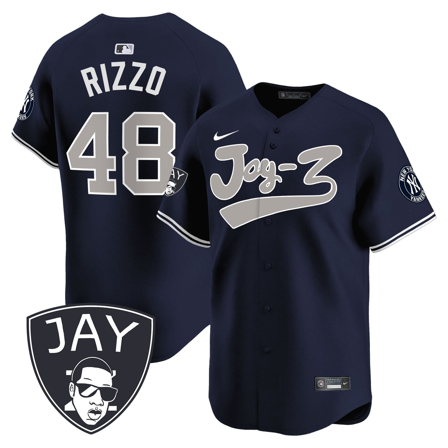 Anthony Rizzo 48 New York Yankees Jay-Z Men Jersey - Navy