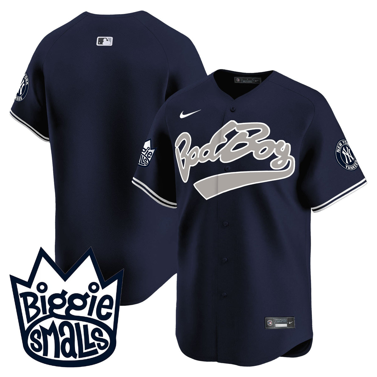 New York Yankees Biggie Smalls Men Jersey - Navy