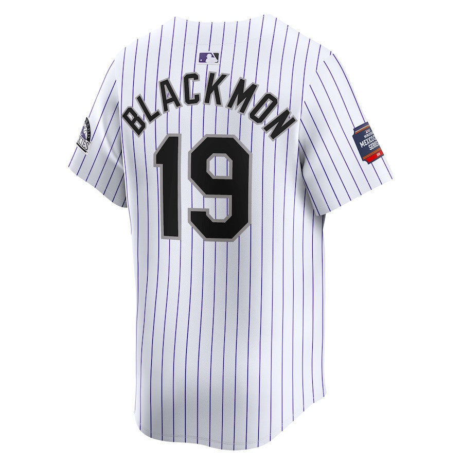 Charlie Blackmon 19 Colorado Rockies 2024 MLB World Tour Mexico City Series Home Limited Jersey - White