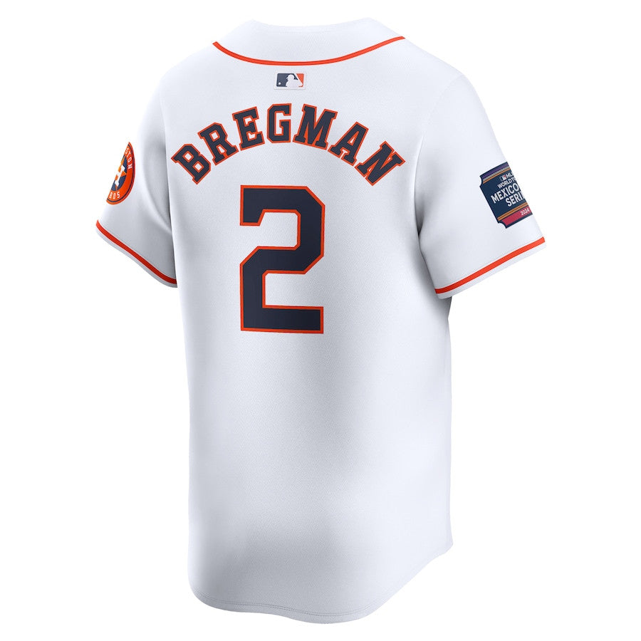 Alex Bregman 2 Houston Astros 2024 MLB World Tour Mexico City Series Home Limited Jersey - White
