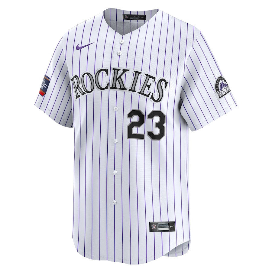 Kris Bryant 23 Colorado Rockies 2024 MLB World Tour Mexico City Series Home Limited Jersey - White
