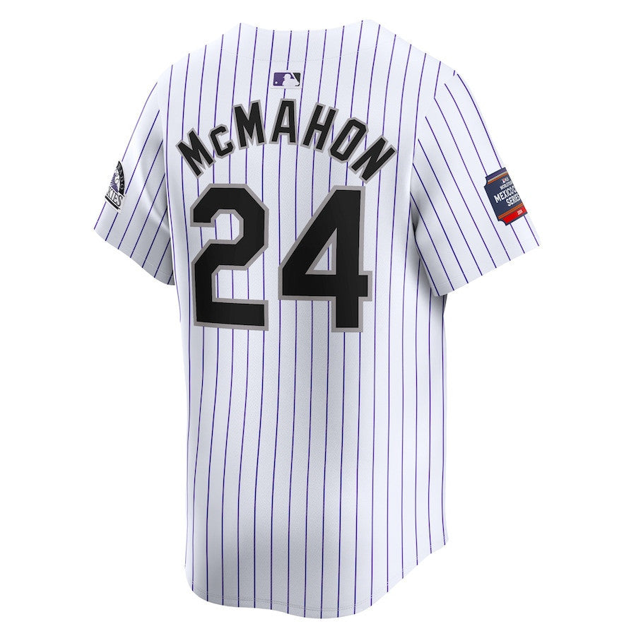 Ryan McMahon 24 Colorado Rockies 2024 MLB World Tour Mexico City Series Home Limited Jersey - White