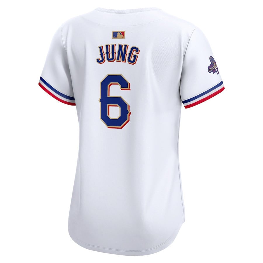 Josh Jung 6 Texas Rangers 2024 Gold Collection Limited Jersey - Women White